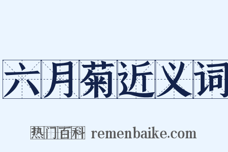 六月菊近义词是什么意思的图片